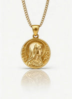 MOTHER OF GOD QUARTER NECKLACE