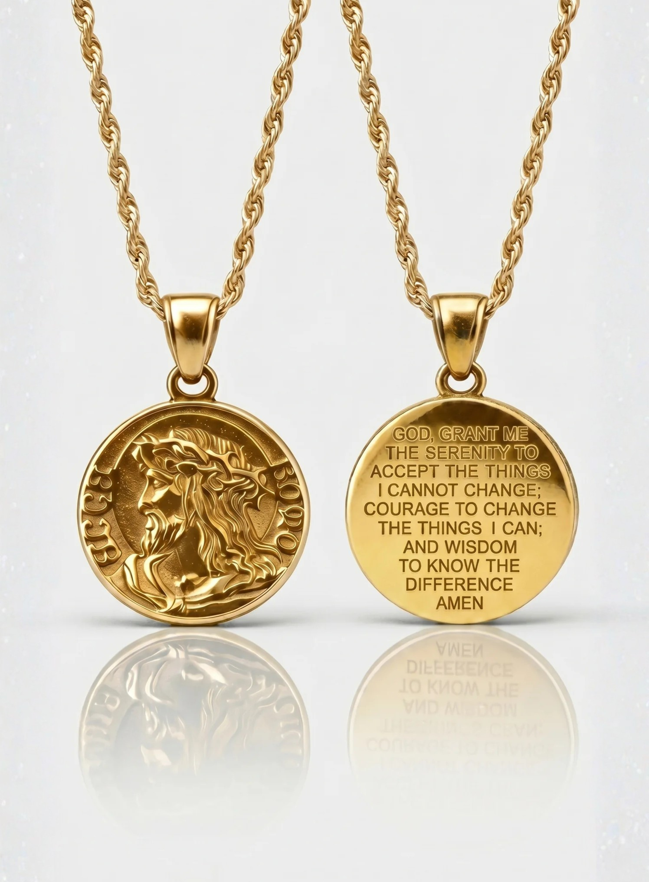LADIES JESUS QUARTER NECKLACE