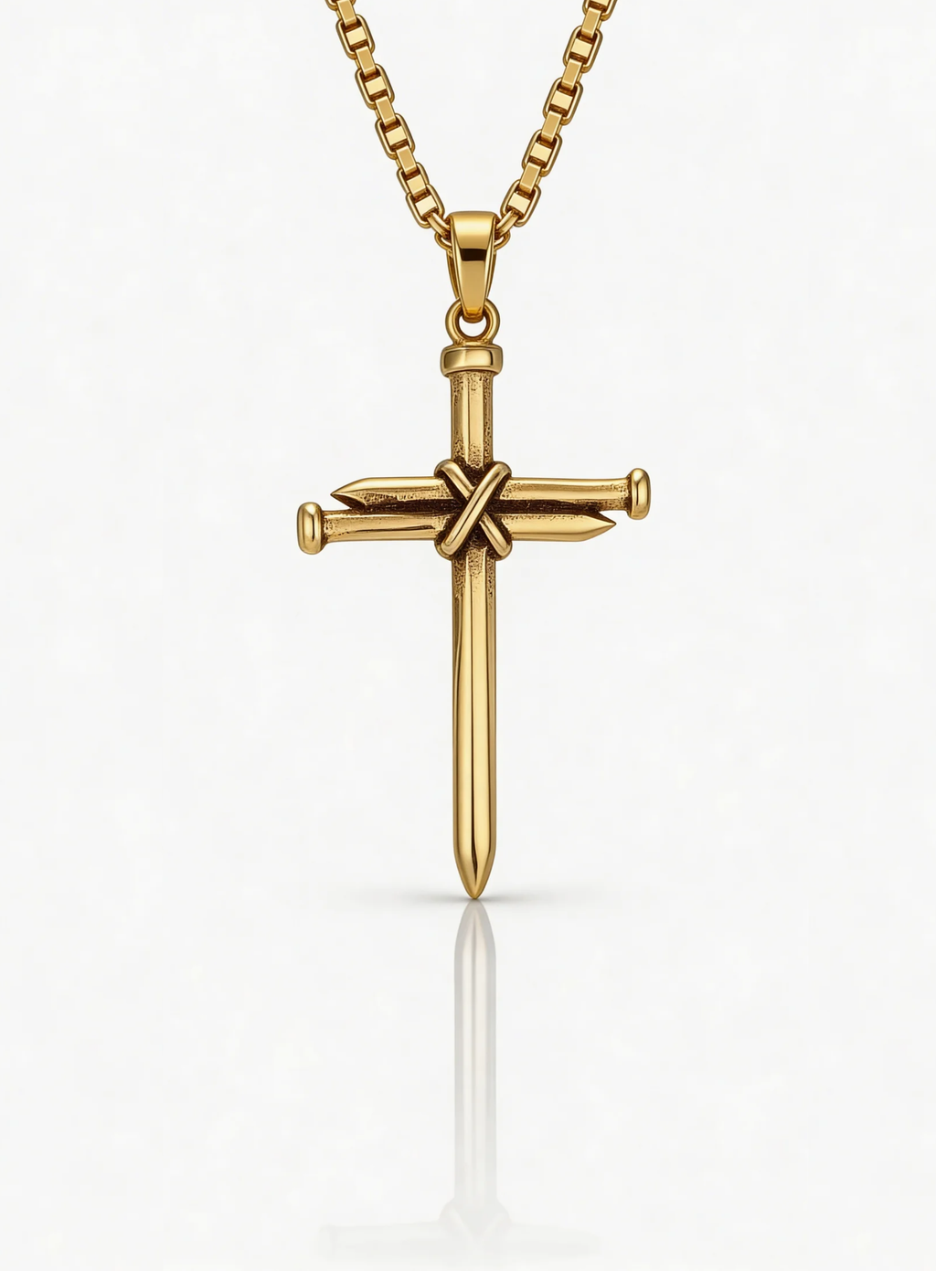 THREE NAILS CROSS NECKLACE