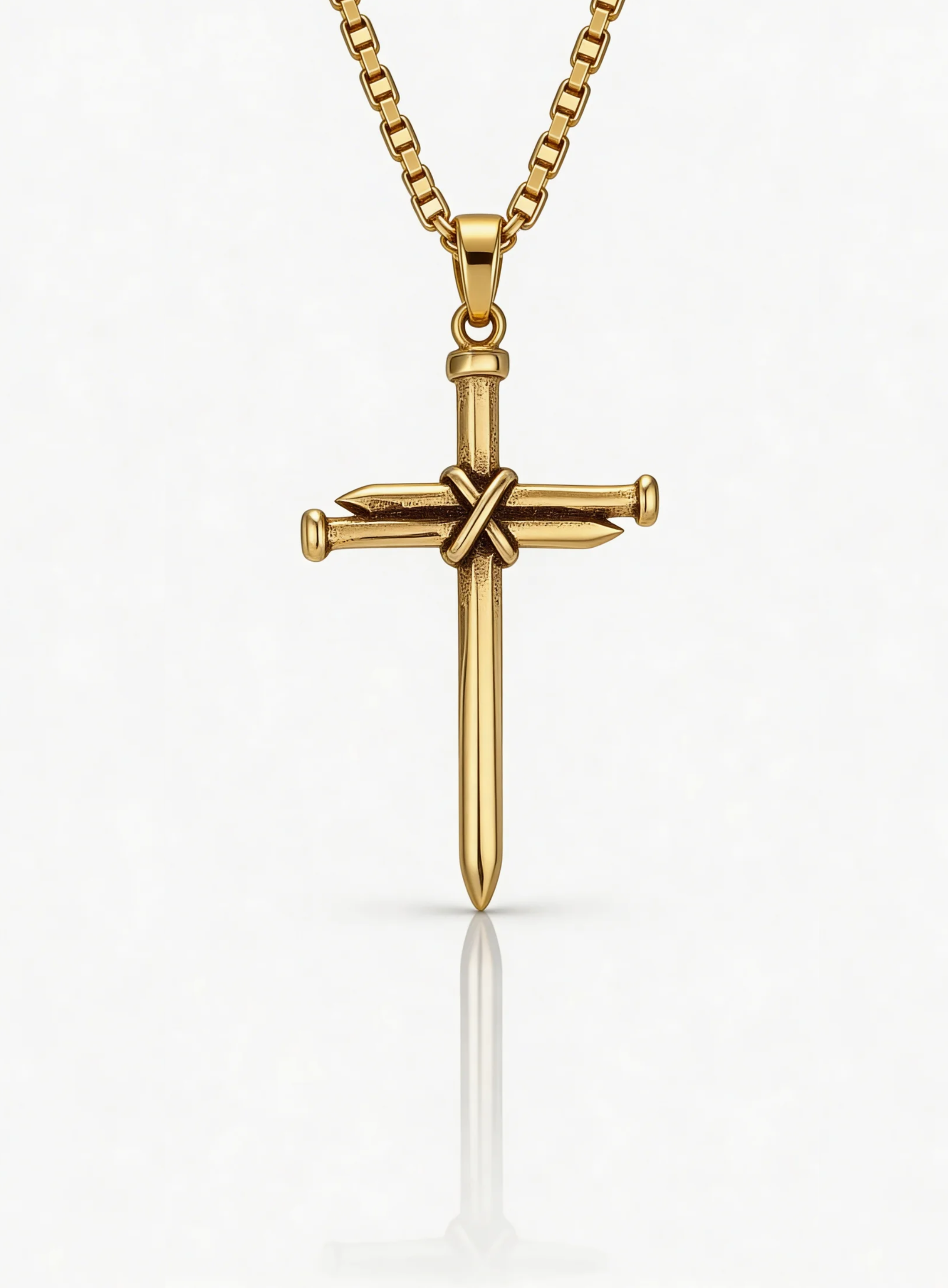 THREE NAILS CROSS NECKLACE
