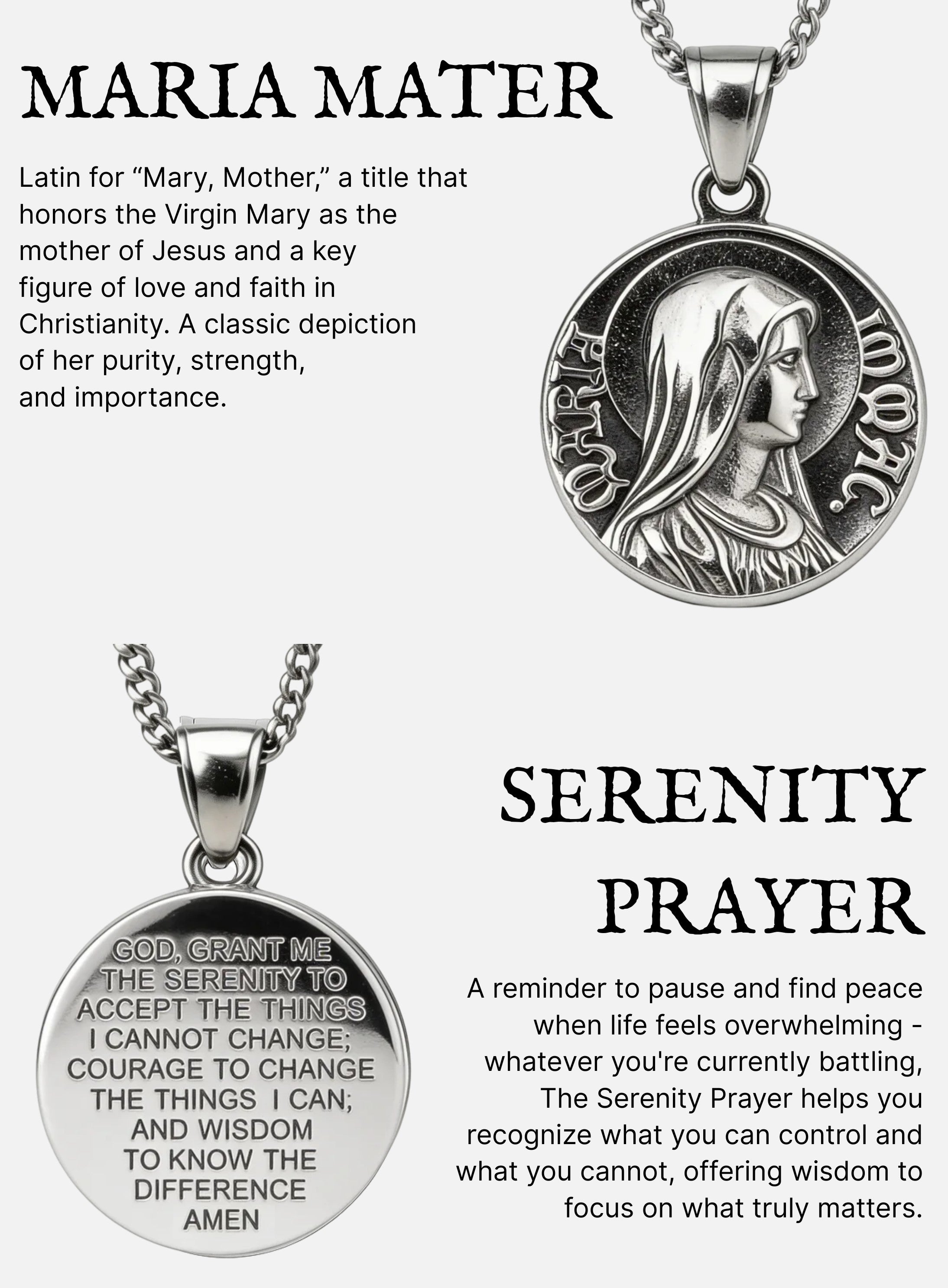 MOTHER OF GOD QUARTER NECKLACE