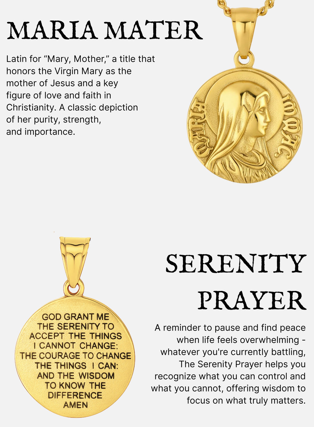 MOTHER OF GOD QUARTER NECKLACE