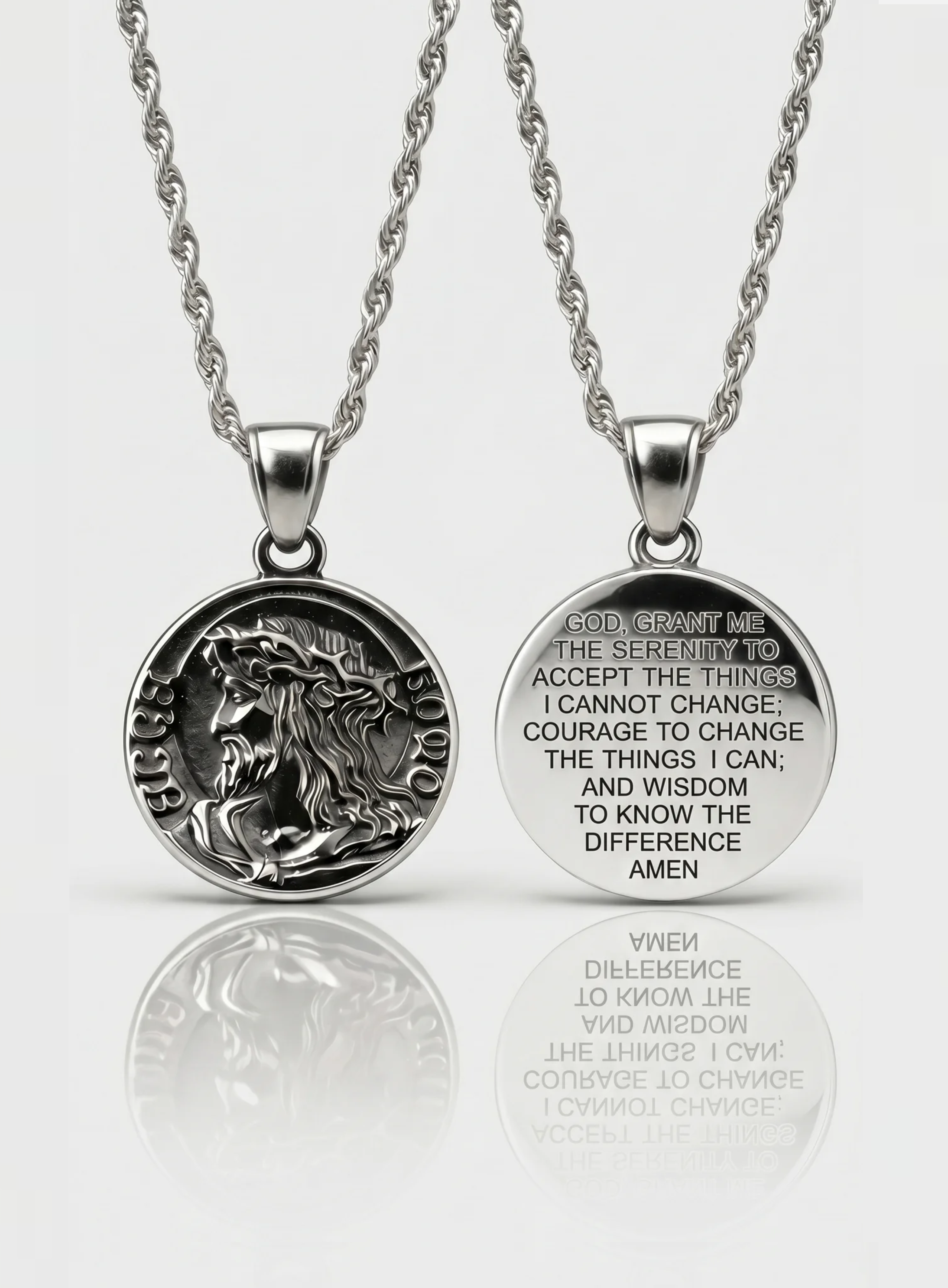 LADIES JESUS QUARTER NECKLACE