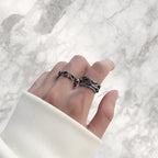 Champion of God Crown of Thorns ring with a unique thorny branch design in antique silver.